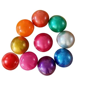 Rhythmic Gymnastics Training Balls PVC Shiny Glitter Dia15 18 Cm Customizable Packaged Unisex