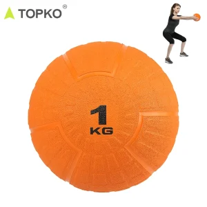 Rubber Medicine Ball 1kg 22.5cm Diameter Gym Fitness Training and Workout Exercise Equipment