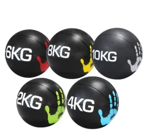 Rubber Medicine Ball & Wall Ball for Gym Fitness Training Custom Size Black