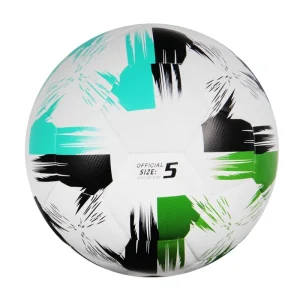 SANHUAN Size 5 White Soccer Ball PU Leather Euro Match Thermal Bonded Bladder for Training Competition Custom Print Available Bulk