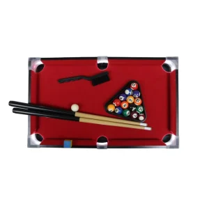 SCVIBE Pro Customizable LED Desktop Pool Table Night Play Mini Billiard Game Set Integrated LED Stripes Lightweight MDF