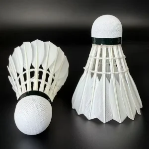SNOWPEAK T2 Club Tournament Goose Feather Badminton Shuttlecock 2 Layers Cork 12pcs OEM Custom Similar To G400 Durable Play