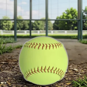 SP 380 B Grade 12 Inch Training Softball Baseball Ball Custom Logo Yellow PVC Leather Cushioned Cork Core Handmade