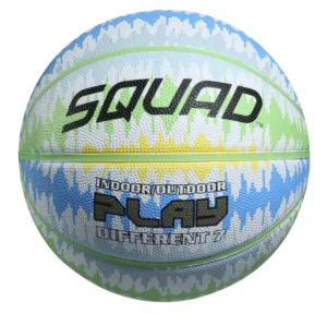 SQUAD Brand Size 7 Custom Logo Printed Durable Butyl Rubber Bladder Basketball Training Balls 580 620g 12 Panels