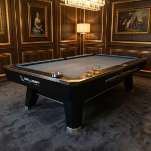 STELLARWAY Premium Quality 25mm Jiujiang Slate Billiard Table 9 Foot Snooker Table Club Specification