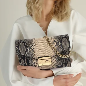 Sac Tendance Accessories Luxury Products Trendy High Quality Smart Designer Snake Leather Mini Saddle Bags for Woman