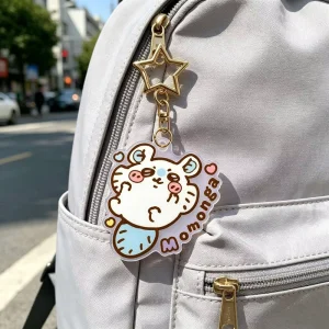 Sandwich Layer Process Acrylic Keychain Pendant Cute Cartoon Character Ornament Bag & Notebook Hanging Decoration Accessory