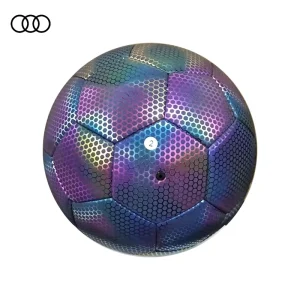 Sanhuan Custom Logo Reflective PU Size 5 Soccer Ball Machine Stitched for Training Official Size 5