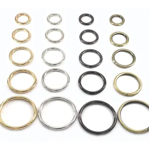 Seamless Iron Gold Black 60mm 20mm Weld Wire Round Metal O Ring Buckle Connector Dog Lead Colorful Bag Special Parts Accessories