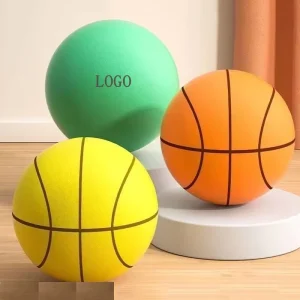 Silent Basketball PU Covered Grooved Airless Foam Lightweight Durable 6 Customized Colors Logo Indoor Training