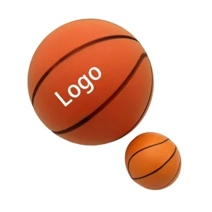 Silent PU Basketball Lightweight High Density Foam Indoor Training Ball Home Fitness Game Ready with Custom Logo