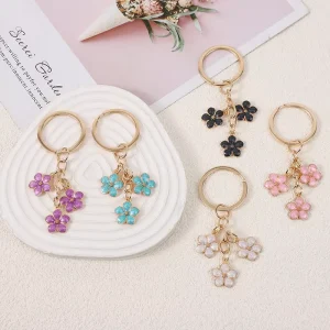 Simple and Fashionable Flower Ornaments Mobile Phone Bag Decoration Accessories Cute Girl Cherry Blossom Keychain Pendant