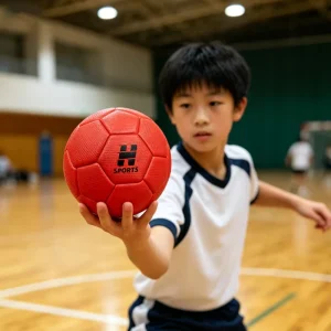 Size 2 PVC Hand Stitched Handball Official Match Ball with Anti Slip Surface for Professional Indoor Competition Training