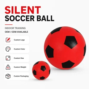 Size 5 PU Foam Indoor Training Ball High Elastic Grooved Grip Soft Bounce Control Silent Soccer Ball Factory OEM