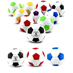 Size 5 PVC Machine Stitched Footballs Competition Training Use Suitable Printing Logos