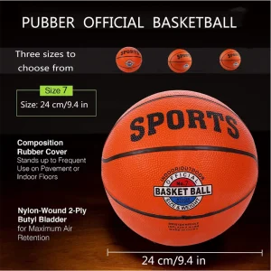 Size 5 Rubber Basketball Custom Design and Color Outdoor