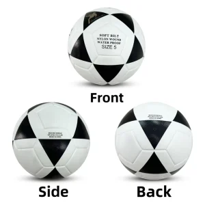 Size 5 Soccer Ball Soft Wound Waterproof PU Leather Thermal Bonded Training Football for Outdoor Match and Professional