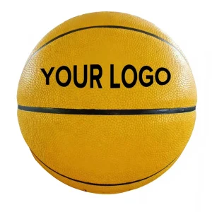 Size 7 Yellow Leather Basketball Good Price Sports Equipment Factory Wholesaler