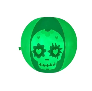 Skull Ball with Light Inflatable Beach Ball for Kids Outdoor Decoration