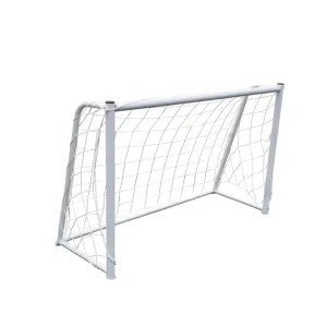 Small Heavy Duty Iron Soccer Goal Frame (300x200x140cm) Eco Friendly for Adult Five-a-Side Football Training Outdoor Courts