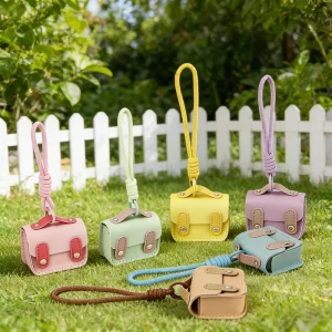 Small Leather Backpack Bag Charm Decoration Mini Earphone Coin Purse Bag Charm Storage Keychain Bag Charm