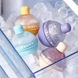 Small Light Bulb Ice Hockey Mold Whiskey-grade Round Ice Ball Maker Food-safe PET Easy to Demold Ice Cube Tray
