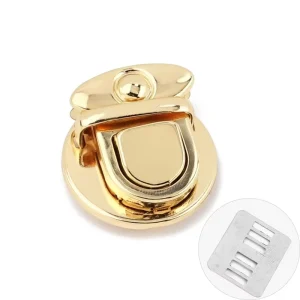 Small Oval Metal Twist Turn Lock Clasp for Handbag Purse Closure DIY Leather Craft Hardware Accessories Bag Buckle Fastener