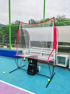 Smart Tennis Machine & Ball Collecting Net Set Portable Padel Training Equipment for Court