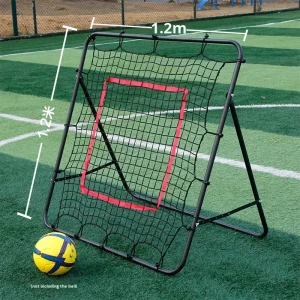 Soccer Goal 1m 1.2m Cast Iron Frame Red Black Practice Net Auxiliary Training Equipment