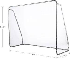 Soccer Goal 8 X 5.6 Ft 2 in 1 Powder Coated Soccer Goal Frame with All Weather Net Detachable Target Goal Net for Skills
