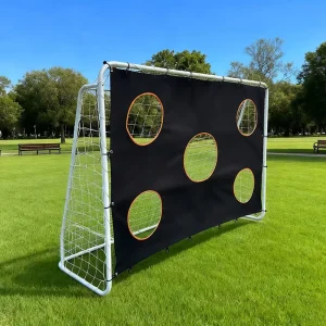 Soccer Goal Quick Setup Ultra Portable Full Size Framed Soccer Goal for Convenient Practice and Matches