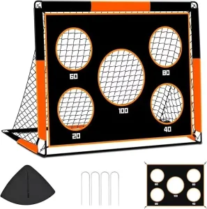 Soccer Goal Target Net Portable Kids Football Pop up Trainer Post Outside Backyard Garden Folding Sports Equipment