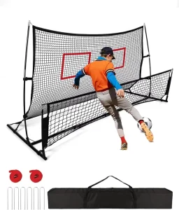 Soccer Goals Portable with Fiberglass Steel Frame Folding Soccer Net Football Goal for Practice Drills