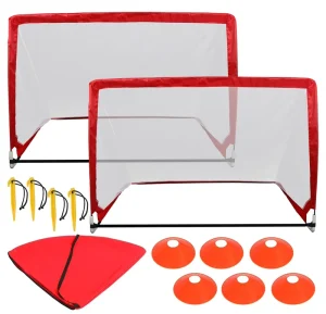 Soccer Goals Set for Backyard Portable Pop up with Carrying Bag for Indoor Outdoor Games Practice Training for Adults