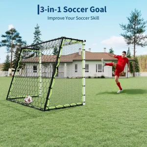 Soccer Goals for Backyard Foldable Rebounder Net 2 Pack 6x4FT ABS Material Portable Pop up Soccer Net