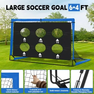 Soccer Pop up Soccer Goal for Backyard Set OEM 4×3 FT Portable Pop up Soccer Goals Portable Training with Target