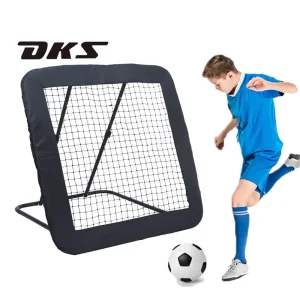 Soccer Rebounder Goal 124x124cm Rebound Net Adjustable Pitch Back Trainer Folding Iron Tube Frame