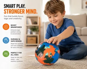 Soft Foam Dodgeball Colorful Earth Print Playground Ball For Kids Outdoor Indoor Games And Team Building Activities