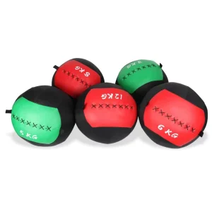 Soft Leather Weighted Strength Training Medicine Ball Wall Balls for Gym Fitness Exercise