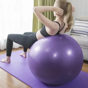 Soft PVC Gymnastics & Yoga Ball for Indoor Training Explosion Proof & Pilates Friendly for Fitness Yoga & Workout