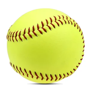 Softball Sports Practice Balls Handmade Standard Yellow Softball PU PVC Leather 12 Inch Softball Ball