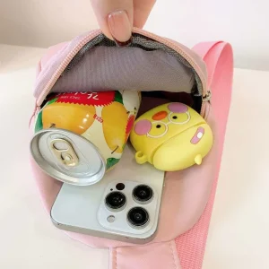 Solid Color Nylon Mini Sling Chest Bag Adjustable Strap Portable Crossbody Phone Bag for Daily Outdoor Use