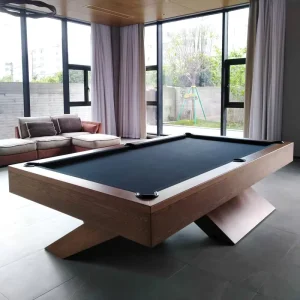 Solid Wood Carved Pool Table Standard American Black Eight Ball Home Indoor European Style