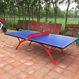 Space Saving Modern Foldable Steel+SMC Table Tennis Table 15mm Thick Top Easy Assembly Indoor for Household Steel Frame