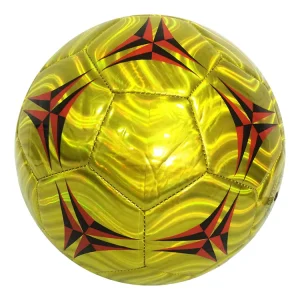 Sport Machine Stitched PVC Metallic Leather Official Size 5 Soccer Ball with Customer Logo