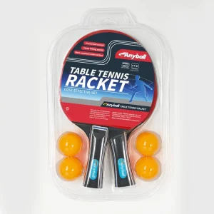 Sport Pingpong Racket Black Poplar Wood Table Tennis Racket Two Rackets with 4 Ball Set