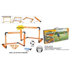Sporting Toys Portable Mini Soccer Goal Sets Foldable Football Goals With Pump ball Stakes for Children Youth Outdoor Backyard