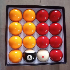 Sports Billiard Balls Blue Yellow Phenolic Resin 2 Inch UK Pro Cup Pool Snooker Set Complete Tournament Quality Customizable