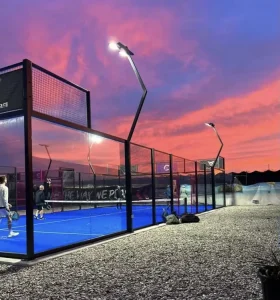 Sports Padel Court Canopy and Cover Solutions Custom Padel Court Turf Nets LED Lights for Tennis Padel
