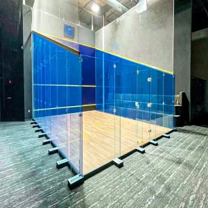Squash Court Full Tempered Toughened Safety Building Glass Wall Squash Court Installation Team Available